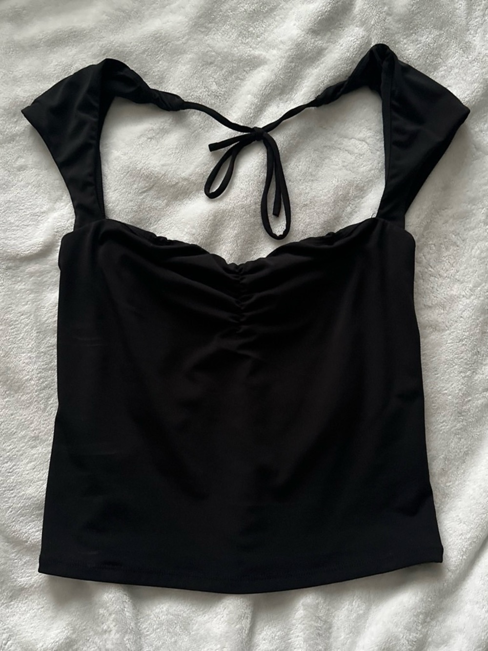 Garage Black Tie-Back Women's Top